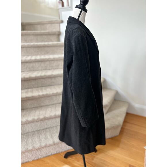 Pronto Uomo Marled Black Wool & Cashmere Blend Peacoat 42R - Picture 2 of 10